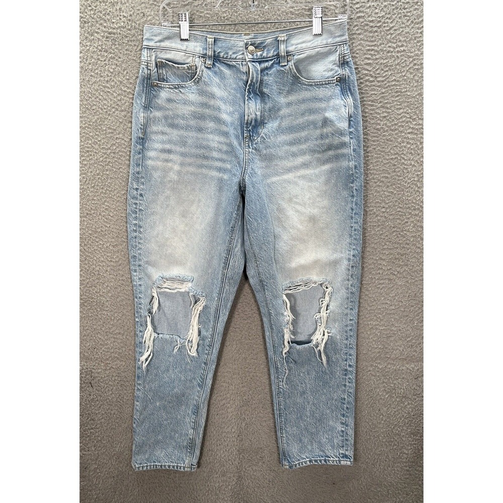 American Eagle Jeans Womens 8 Short Blue Mom Jean Distressed Denim Preppy Y2K